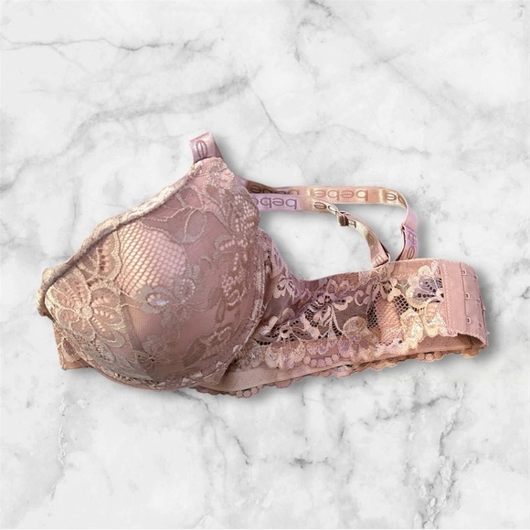 Bebe Elegant Lace push up Women's Bra - Cream 36D #002 - Picture 2 of 3
